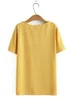 Camiseta para mujer Camiseta de talla grande para mujer Camiseta con cuello en V y diseño de moda hueco en la parte delantera derecha Vestido fino de verano con camiseta de punto a rayas 230407