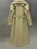 Trench da donna Designer Vintage Patchwork Presbiopia Mantella Cappotto lungo per la moda autunnale Doppiopetto di lusso