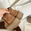 Klassieke Ultra Mini Braid Platform Laarzen ugglie pantoffels Australische Schoenen Laars Schapenvacht Laarsjes Kastanje Verbrand Olijf Zwarte Enkellaarzen Shearling schoen