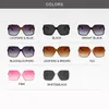 Lunettes de soleil Cadre UV400 Street Shooting Décoratif Rétro Gradient Color Big Frame Lunettes 230407