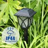 Rasenlampen 2pcs / Lot LED Solar Outdoor Pathway Lights Solarbetriebene Gartenlampe für Gehweg Pathway Rasen Hof und Auffahrt P230406