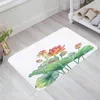 Carpets Plant Lotus Flower White Living Room Doormat Carpet Coffee Table Floor Mat Study Bedroom Bedside Home Decoration Accessory Rug