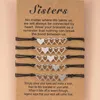 Link Bracelets 5 Pcs Sister Friend Bracelet Friendship Ie Matching Heart Long Distance Creative Gift For Girl Women Daughter