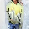 Kvinnors hoodies jul hoodie rolig grafisk pullover tryck plus storlek vinterkläder kvinnor tröjor sudaderas de mujeres