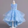 Mädchenkleider Blumenmädchen Prinzessin Pailletten Baby Hochzeit Weihnachtsfeier Schleppendes Kleid Teenager Kinder Kinder Elegant Vestidos für 3-15 Jahre 230407