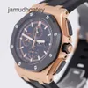 Ap Swiss Relógios de pulso de luxo Epic Royal AP Oak Offshore 26401ro Mens Rose Gold Sports Watch Preto Cerâmica Cronometragem Máquinas Automáticas Swiss Famoso Relógio Lazer Wa IT