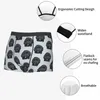 Sous-vêtements hommes noir mignon caniche sous-vêtements drôle Boxer Shorts culotte mâle Polyester