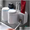 Tandenborstelhouders Matic Tootaste Dispenser Dustbestendige wandmontage Stand Badkameraccessoires Set S DHMEG