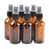 Amber Glass Bottle Bottles with Black Fine Mist Pump Sprayer Designed for Essential Oils Perfumes Cleaning Products Aromatherapy Bottles Wholesale