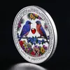 Arts and Crafts 2019 Niue Silver Coin Commemorative Coin of Winged Love Bird