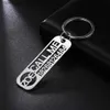 Keychains Lanyards Sipuris Custom Name Phone Number Keychain For Men Personalized Stainless Steel Car Keyring Jewelry Boyfriend Gift NewL231107