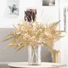 Decorações de Natal Ouro Planta Artificial Plástico Eucalipto Folhas Varanda Bonsai Tabela DIY Arranjo de Flores Casa Sala de Estar Decoração Retro R231107