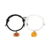 Accessoires pour cheveux 12set Halloween Bracelet assorti pour filles garçons fantôme citrouille réglable tresse corde charme Couple H