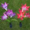 Lampy trawnikowe Outdoor LED Solar Light RGB Kolor Lily Garden Flower Wodoodporna lampa dekoracyjna 600 AMH Słoneczno -Słoneczna ścieżka Trawnik Wesela P230406