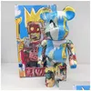 Jeux de nouveauté Jeux de nouveauté 5 styles Bearbricks 400% figurines modèle Bear Brickes et Cyberpunk Daft Punk Joint Bright Face Violence Coll Dhykt