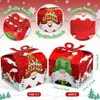 Dekoracje świąteczne pudełka prezentowe z łukiem 3D świąteczne gadżety kartonowe kartonowe bóle świąteczne Snowman Treatboard For Kids Party Favors Materia 4,7 x 3. OTYBK