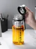 Vattenflaskor 2L glas med bälte LED Intelligent temperatur Display Portable Tea Cup Water Bottle Outdoor Sports Travel Water Bottle 230407