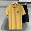 Polo Polo Polo z Lapel krótkie rękawy marka moda Summer Koreańska trend haftu