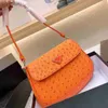 Evening Bags Women Designer Handbags Shoulder Bag Quality Leather Purses Luxury Ostrich Pattern Underarm Hobo Bags Fashion Lady 230407