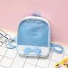 Sacs d'école Bonbons Couleur Filles Kawaii Coeur Transparent Étudiant Sac À Dos Belle Ita Doux Mignon