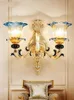 Wall Lamps European Lamp Living Room Luxury Background Creative Ceramic French Bedroom Bedside Aisle