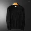 Maglioni da uomo 2023 Autunno solido modello jacquard uomo manica lunga stampa sottile pullover maglione camicia sociale abbigliamento streetwear 5XL