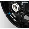 Motorcykelklistermärken Creative Fashion Modified Tire Sticker Personlighet Stripe Inner Ring Reflective Decorative Applique för Yamaha M DH8NG
