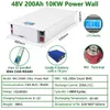 48V 200AH 10kW LIFEPO4 Bateria Powerwall Lítio Bateria solar 6000 ciclos embutidos 200a BMS RS485 PERMOLA PARA OSSABO HOME