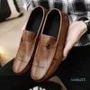 Dress Shoes Luxury Men Casual Italian Loafers Moccasins Slip On Men's Flats Breathable Hollow Out Male Driving