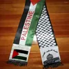 스카프 팔레스타인 깃발 스카프 세련된 14x130cm 인쇄 새틴 전국 목 장식 일일 마모