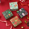 Décorations de Noël Petites boîtes-cadeaux avec couvercles 4x4x2 pouces en carton ondulé recyclable pour le modèle de mélange de Noël d'affaires du Dr Otwdc