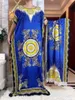 Ethnische Kleidung Sommer Partykleid Kurzarm mit großem Schal Druck Blumen Lose Boubou Maxi Islam Frauen Afrikanische Abaya Kleidung