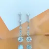 Mädchen Frauen Charmante Ohrringe 925 Sterling Silber Bling Moissanite Ohrringe Ohrstecker für Mädchen Frauen Schönes Geschenk