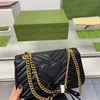디자이너 가방 고급 핸드백 Marmont 크로스 바디 백 숄더백 여성 패션 GS 클래식 토트 3 크기 고급스러운 가죽 메신저 미니 가방