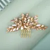 Headpieces 14 cores strass pente de cabelo para casamento cocar vinho vermelho artesanal acessórios de noiva cabeça jóias