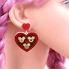 Boucles d'oreilles pendantes 1 paire, haut à la mode CN, goutte de chocolats, tête de souris, cœur, saint valentin, bijoux en acrylique pour femmes