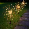 Gräsmattor Pamnny Solar Firework Fairy Garden Lights Waterproof 150Led Yard Pathway Landscape Lawn Lamp Holiday Decoration Outdoor Lighting P230406