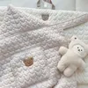 s Koreaanse stijl herfst winter baby kinderwagen deken cartoon dik warme baby kinderwagen kinderriem 230407