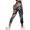 Pantalones de yoga Tie Dye Cintura alta Leggings sin costuras Scrunch Butt Butting Tutero Tallado elástico Correr para mujeres