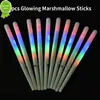 New LED Light Up Cotton Candy Cones Colorful Glowing Marshmallow Sticks Impermeable