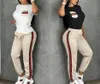 Tasarımcı G Trailtsits Lüks İki Parçalı Pantolon Set Kıyafetleri Küçük Arı Dekorasyon Kısa Kollu Pantolon Spor Takım Koşunlu Dinlence SE