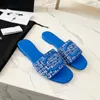 designer kvinnors tofflor sommarskum löpare för kvinnor läder glider flip flops kvinnor sandaler utomhus sovrum hotellskor vinter med låda