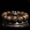 Collana orecchini set Kalimantan naturale legno di agar corda fatta a mano vero vecchio materiale perline di Buddha braccialetto da donna 18 mm