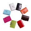 Card Holders 24Cards Holder Bag Simple Solid Color Pocket Case ID For Women Men Credit Organizer Leather Cardholder Wallet