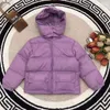 New fashion top clothing kids coats winter autumn letter Geometric printed clothing Designer Hooded Thick Warm Outwear Boy Girls design Outerwear down jacket