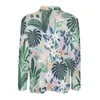 Herrpolos Green Leaf Casual Polo Shirts Tropical Floral T-shirts Långärmad grafisk skjorta Spring Cool Overized Clothes Presentidé