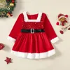 Meisje Jurken Prinses Feest Kerst Kinderen Meisjes Jurk Winter Warm Casual Lange Mouwen Pailletten Voor Peuter Kinderen Baby Lente Kleding