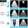 Outdoor wall lamps Sensor Street Solar Light PIR Motion Sensor Garden Wall Outdoor Lamp Waterproof, remote control 3 modes, security garden yard flood light