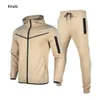 2023 Hommes Survêtement Sweat Costumes Jogger Costume Veste Pantalon Hommes Sportswear Deux Pièces Ensembles Tout Coton Automne Hiver Pantalon De Course Tech Polaire