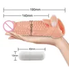 Sex Toy Massager Vibrating Penis Extender Sleeve Reusable Male Cock Enlargement Vibrator Spike Cover Adult Products